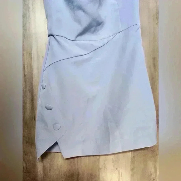 NBD Revolve Aldon One Shoulder Asymmetrical Mini Dress In Periwinkle Blue Small - Picture 6 of 11